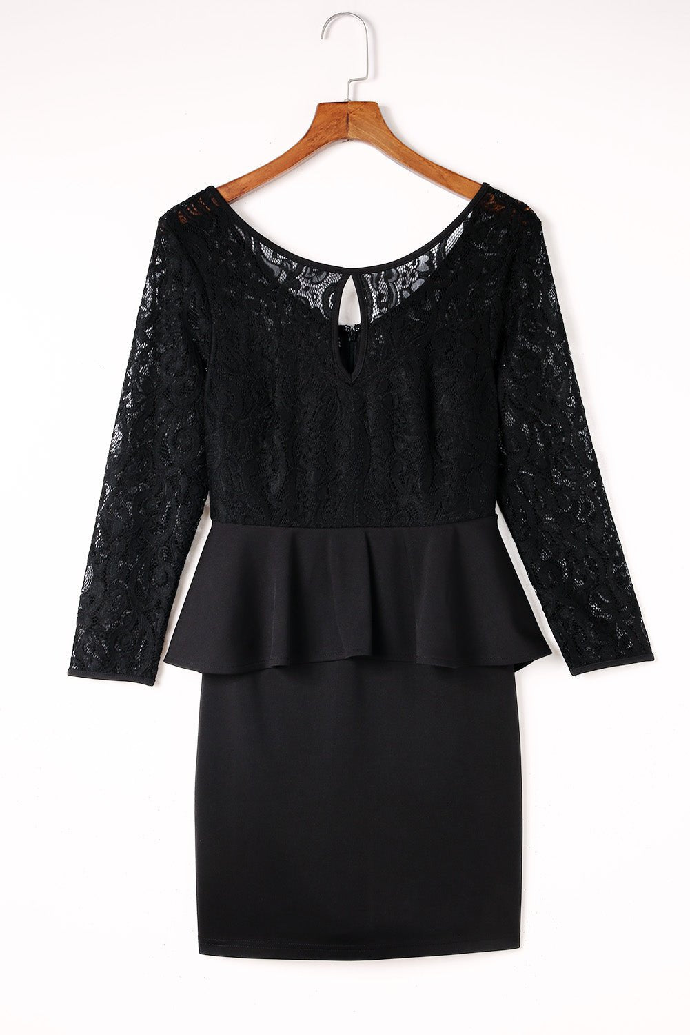 Lace Detail Long Sleeve Mini Dress - Mervyns