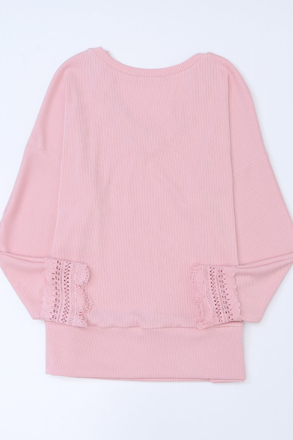 Lace Detail V - Neck Long Sleeve T-Shirt - Mervyns