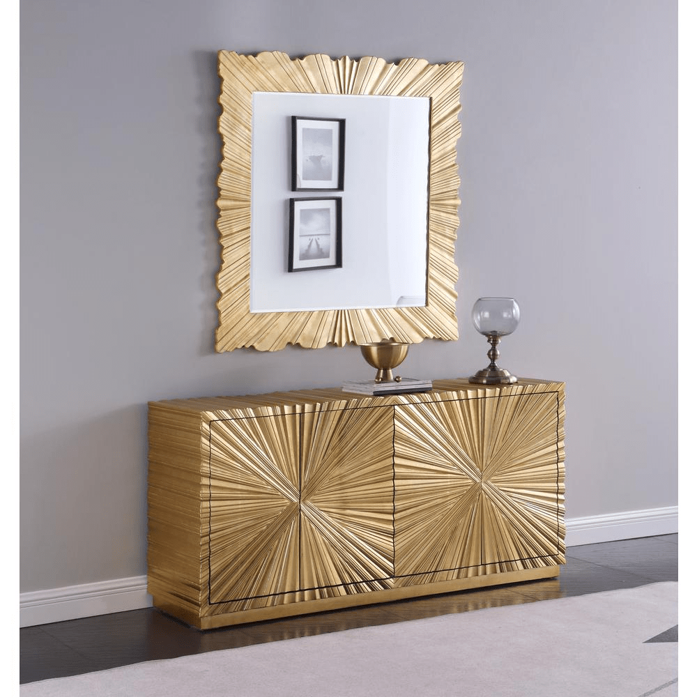 Lacy Metallic Gold Sheen Sideboard - Mervyns