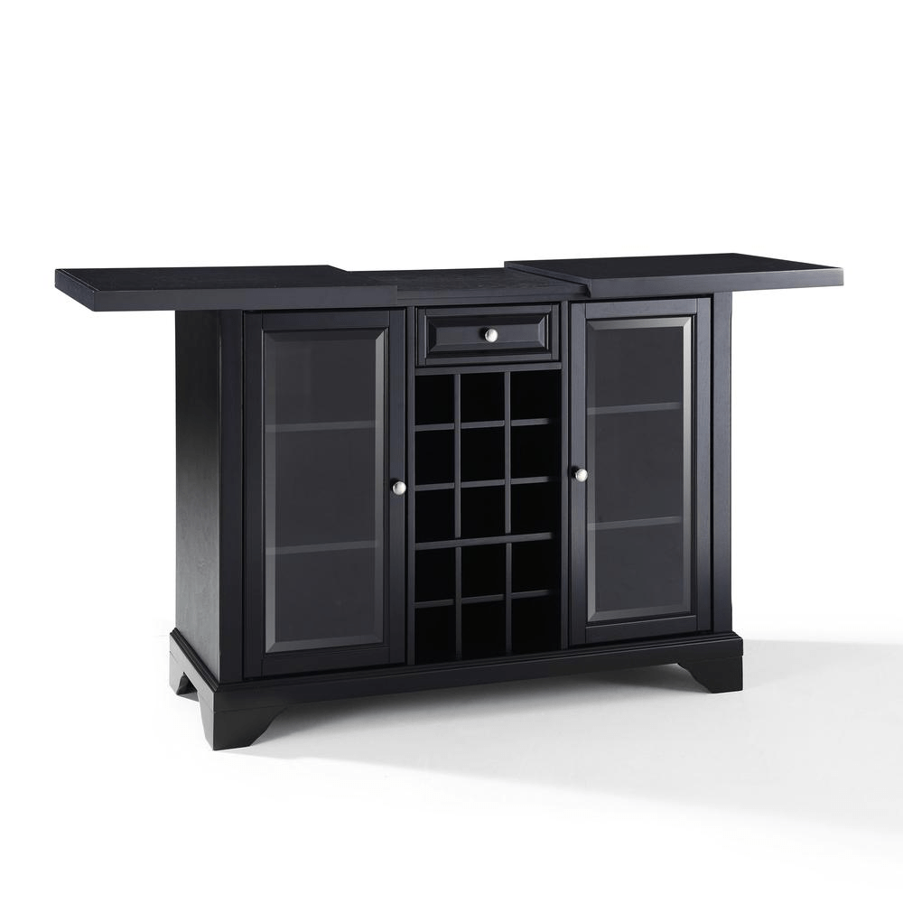 Lafayette Sliding Top Bar Cabinet Black - Mervyns