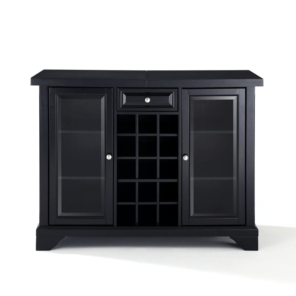 Lafayette Sliding Top Bar Cabinet Black - Mervyns