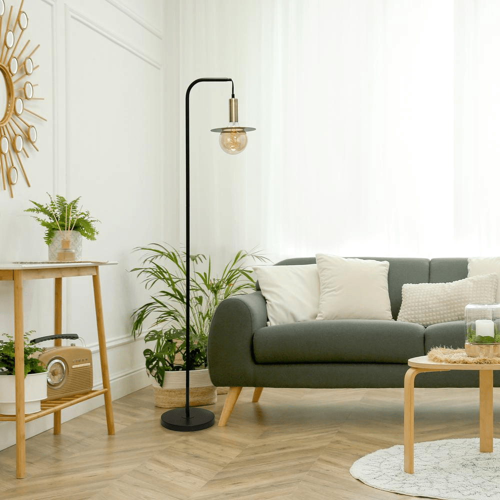 Lalia Home Oslo Floor Lamp, Black - Mervyns