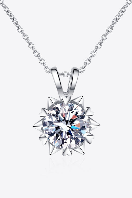 Learning To Love 925 Sterling Silver Moissanite Pendant Necklace - Mervyns