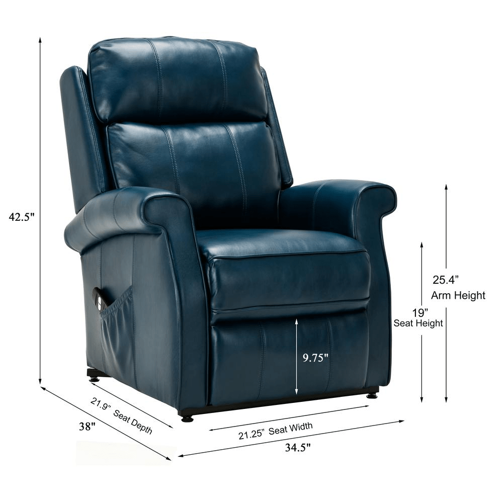 Lehman Navy Blue Traditional Lift Chair - Mervyns