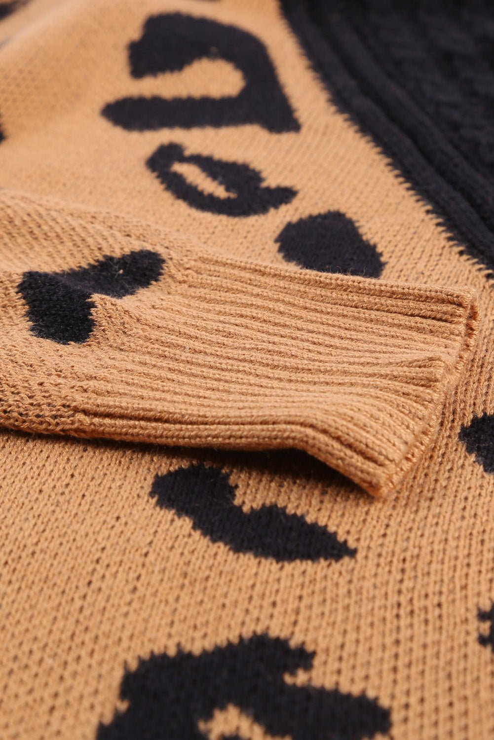 Leopard Block Turtleneck Sweater - Mervyns