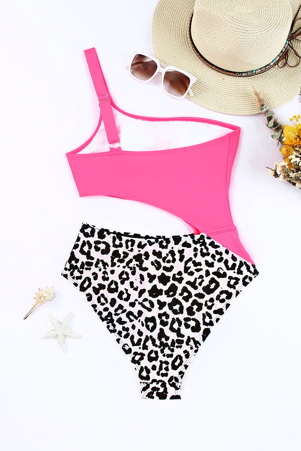 Leopard Cutout One - Shoulder One - Piece Swimsuit - Mervyns