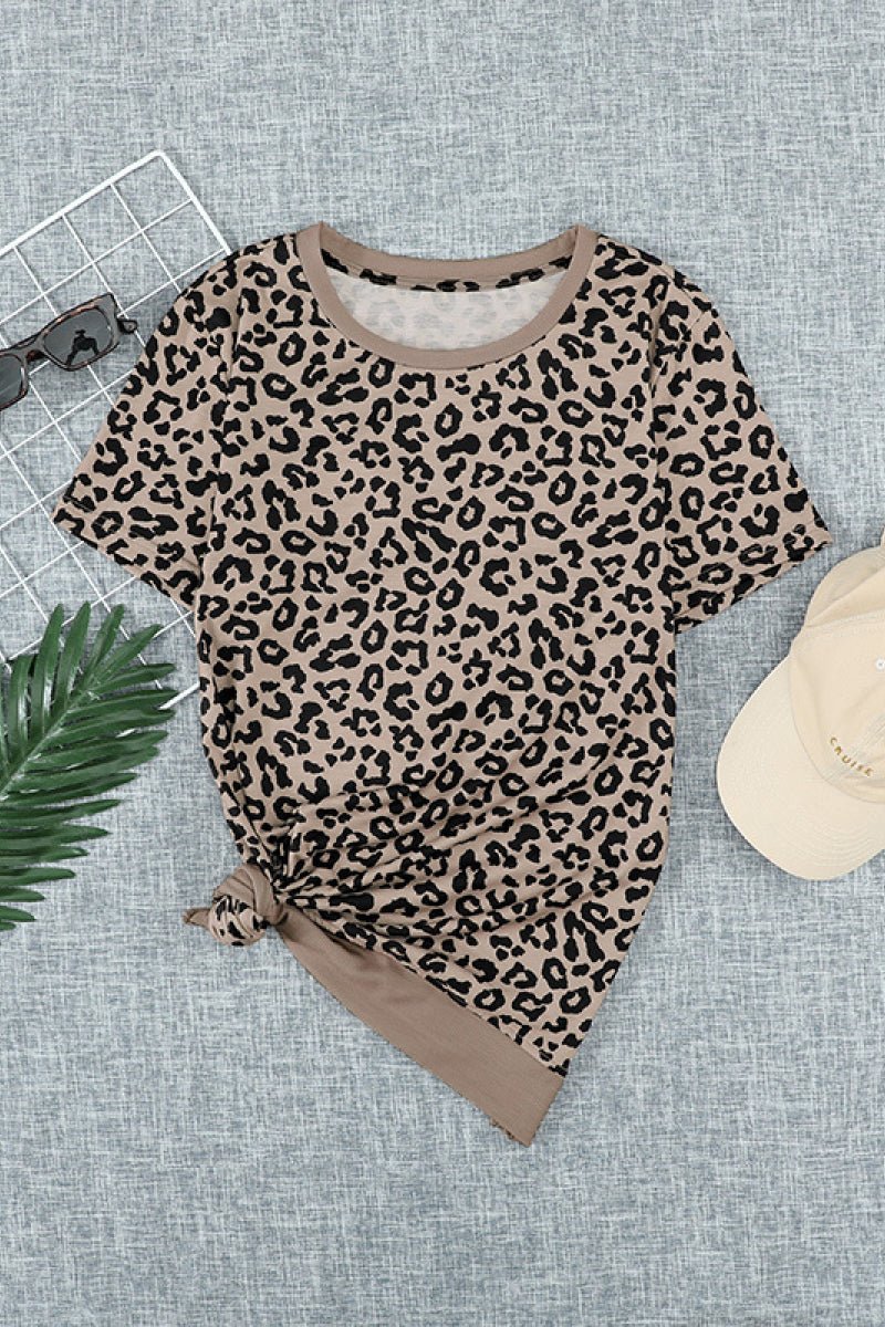 Leopard Print Short Sleeve Tee - Mervyns