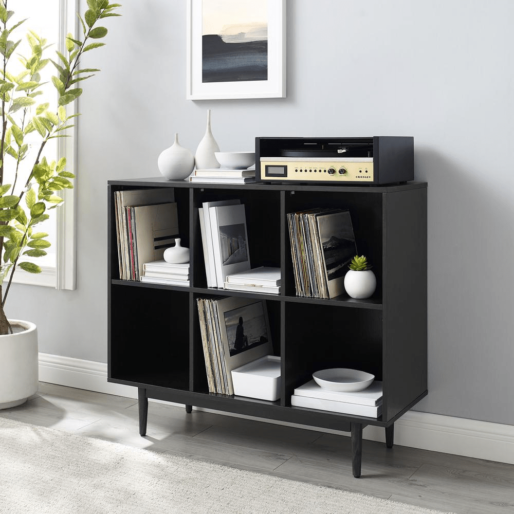 Liam 6 Cube Bookcase Black - Mervyns