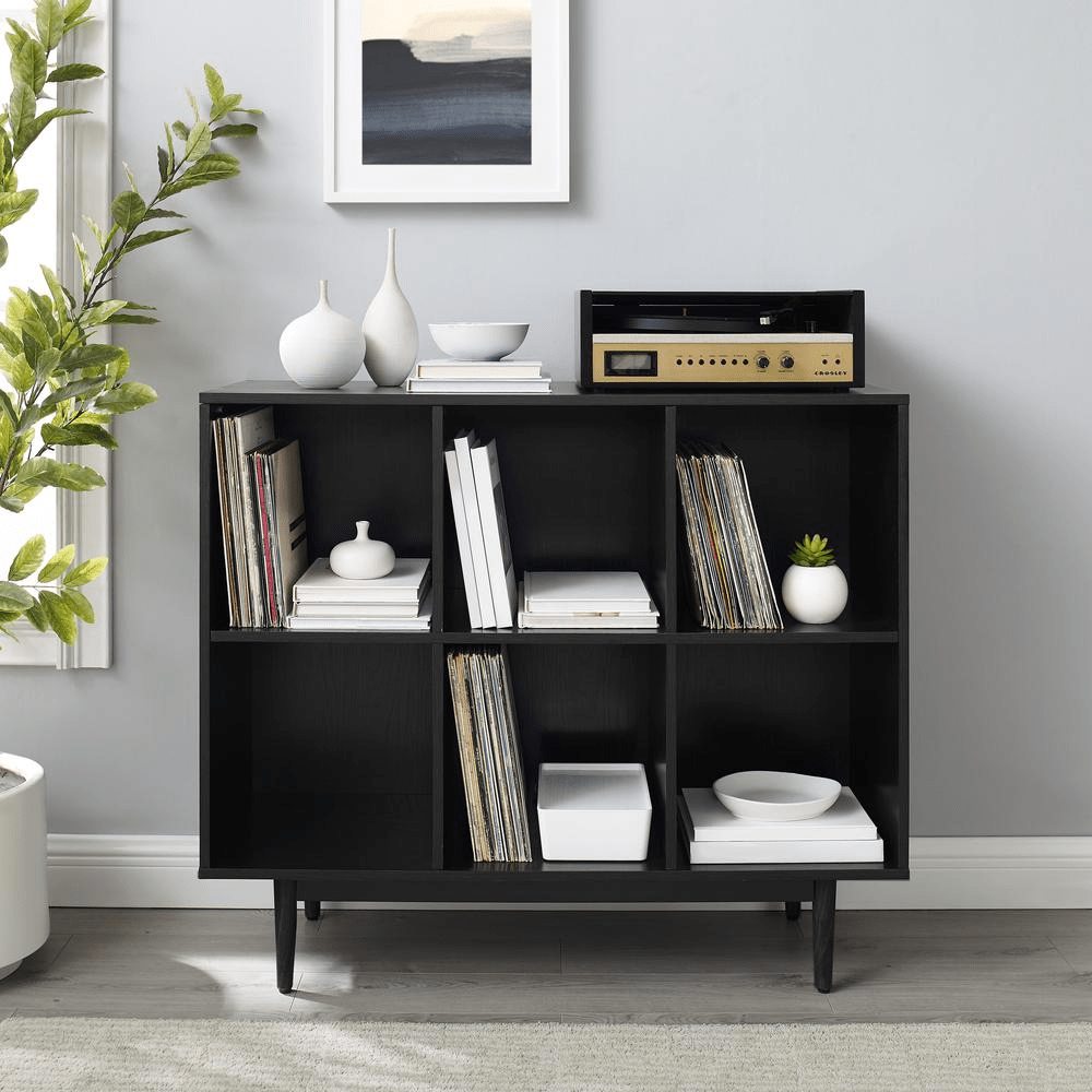 Liam 6 Cube Bookcase Black - Mervyns