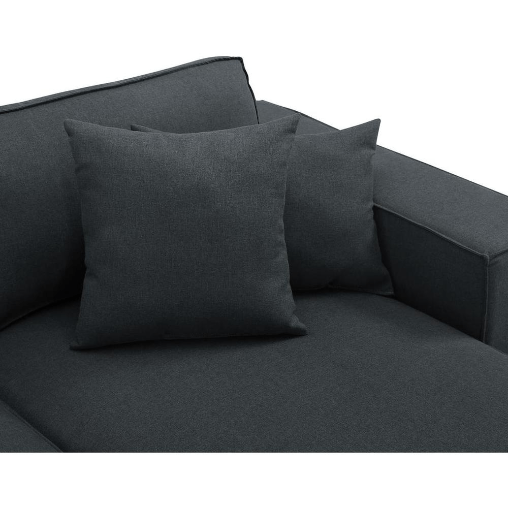 LILOLA Elson Loveseat in Dark Gray Linen - Mervyns