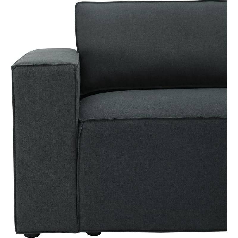 LILOLA Elson Loveseat in Dark Gray Linen - Mervyns