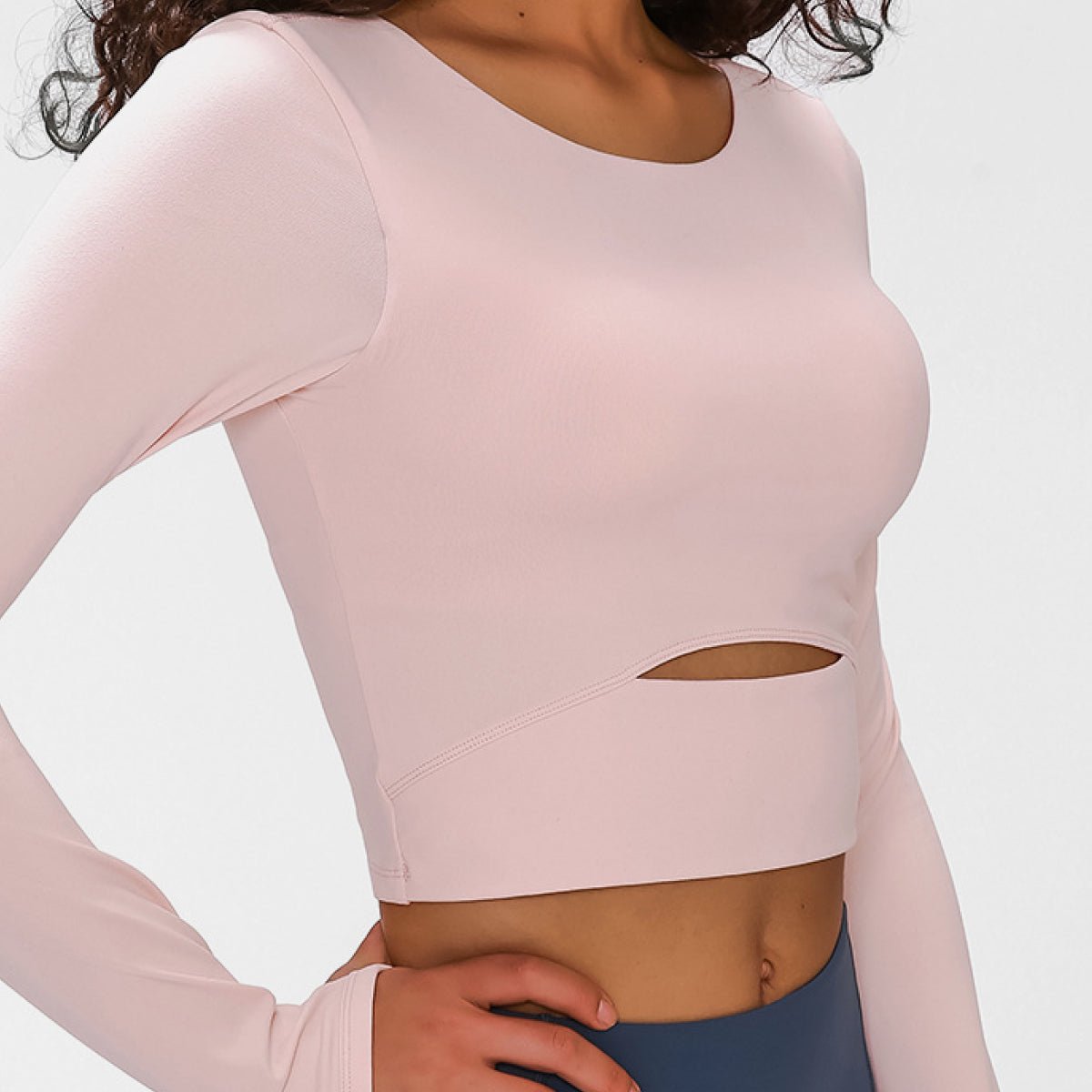 Long Sleeve Cropped Top With Sports Strap - Mervyns