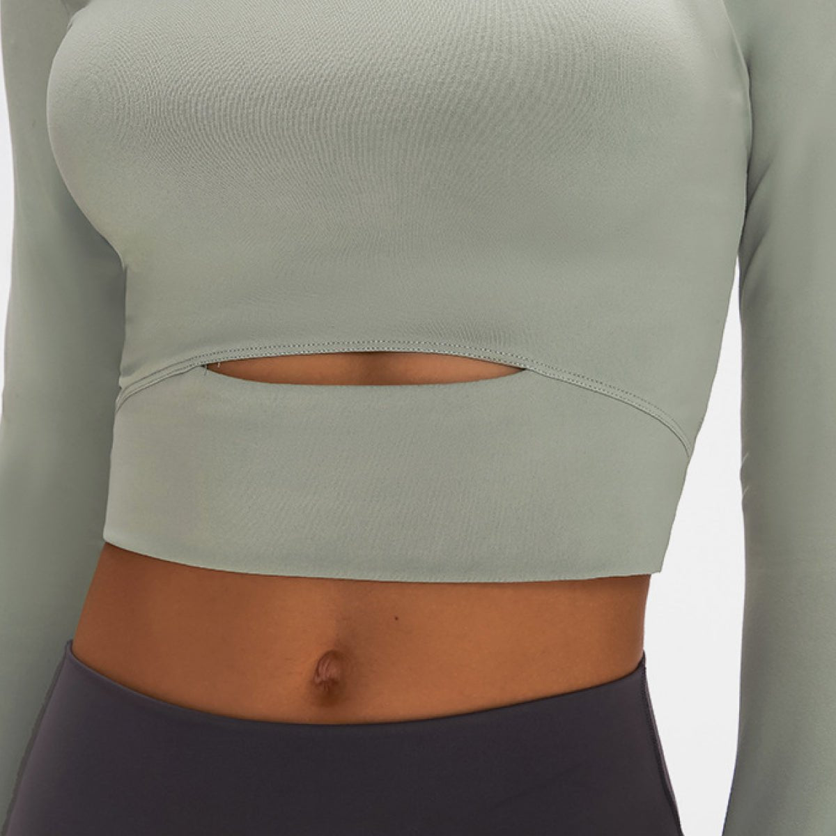 Long Sleeve Cropped Top With Sports Strap - Mervyns