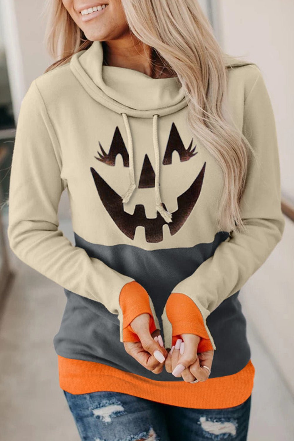 Long Sleeve Jack - O' - Lantern Graphic Sweatshirt - Mervyns