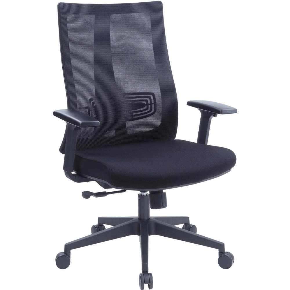 Lorell High - Back Molded Seat Chair - Fabric Seat - High Back - 5 - star Base - Black - Armrest - 1 Each - Mervyns