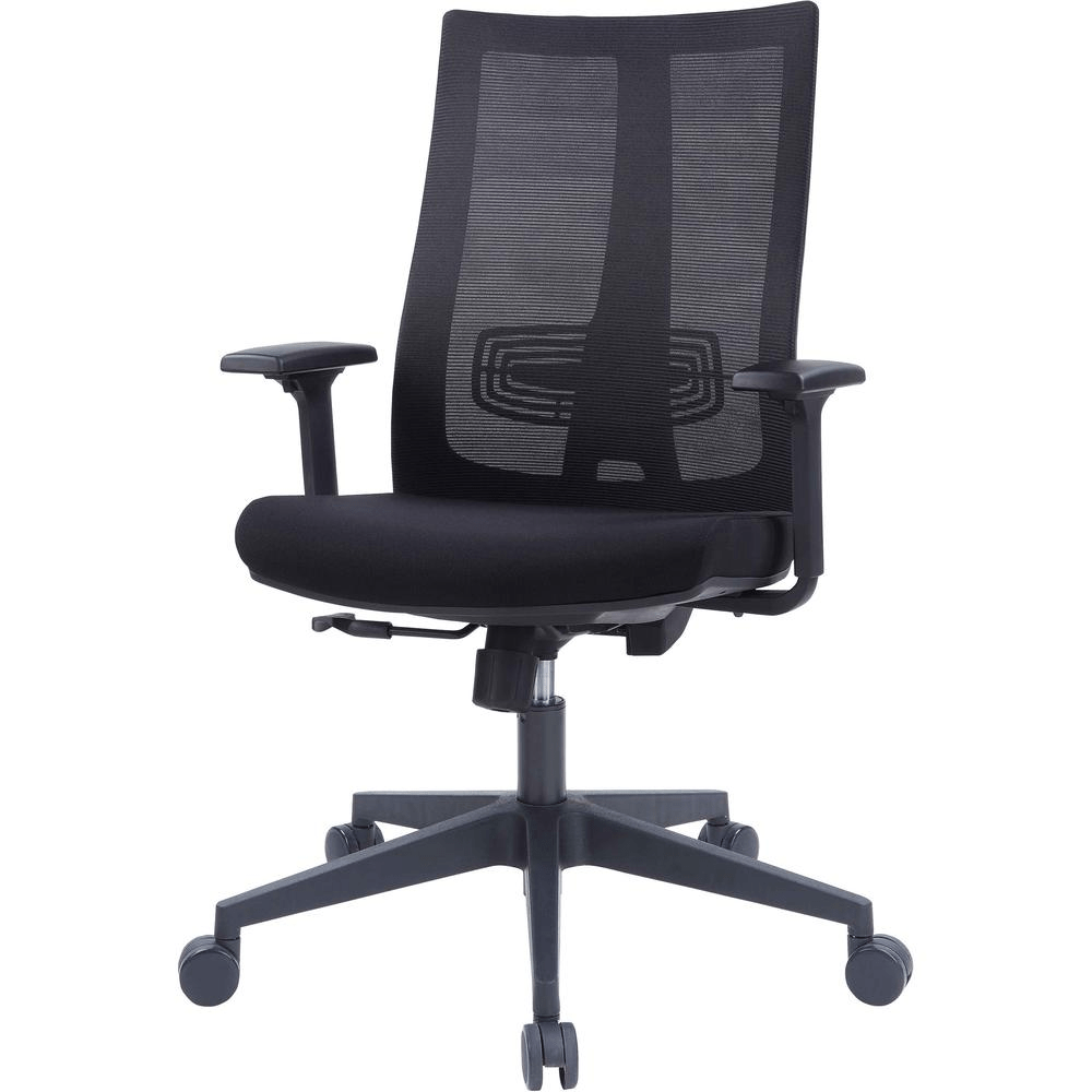 Lorell High - Back Molded Seat Chair - Fabric Seat - High Back - 5 - star Base - Black - Armrest - 1 Each - Mervyns