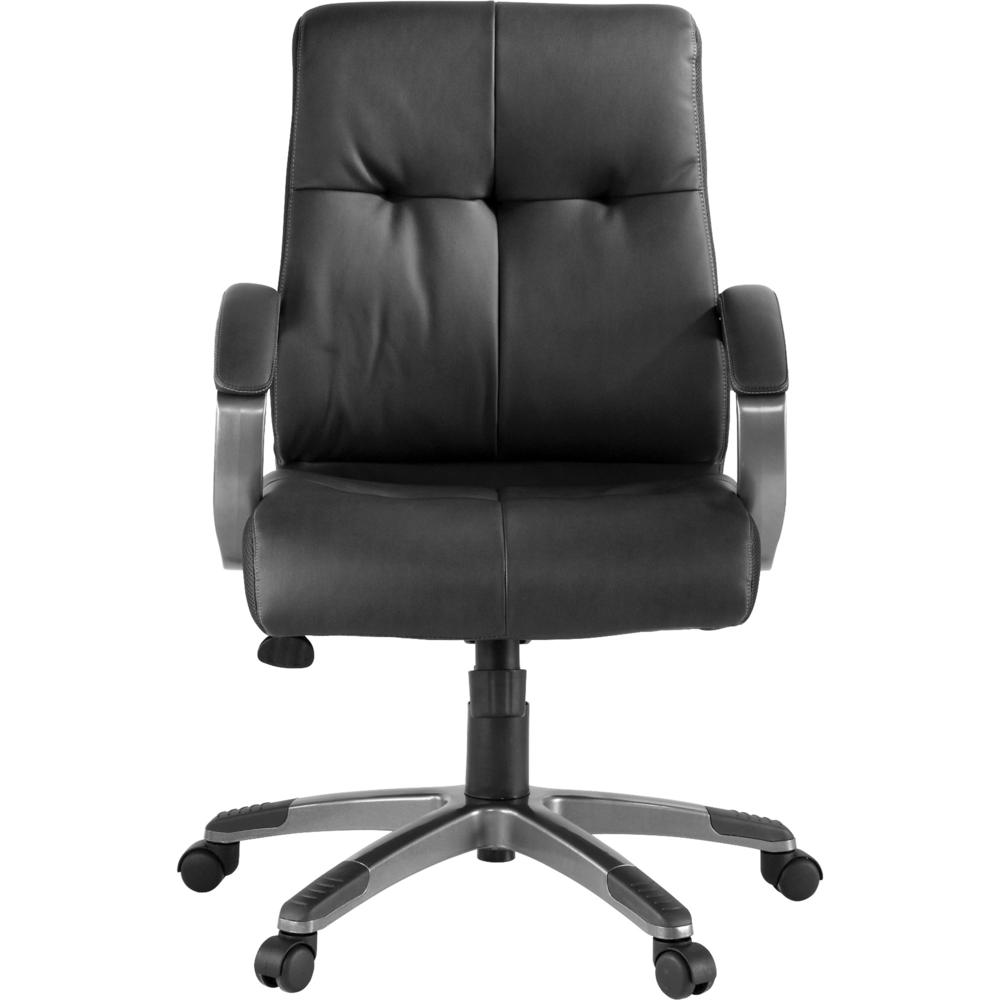 Lorell Managerial Chair - Black Leather Seat - 5 - star Base - Black - 1 Each - Mervyns