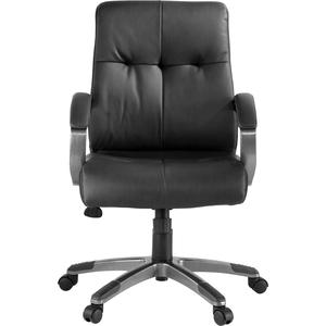 Lorell Managerial Chair - Black Leather Seat - 5 - star Base - Black - 1 Each - Mervyns