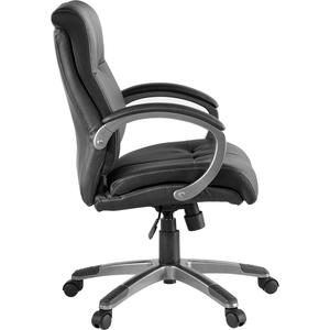 Lorell Managerial Chair - Black Leather Seat - 5 - star Base - Black - 1 Each - Mervyns