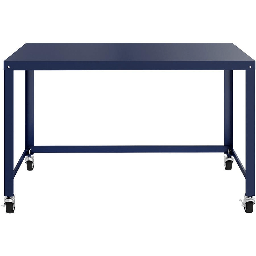 Lorell Mobile Desk - Rectangle Top - 48" Table Top Length x 24" Table Top Width - 30" Height - Assembly Required - Navy - Steel - Mervyns