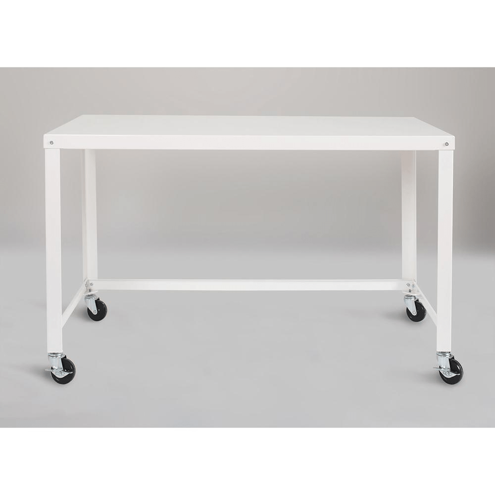 Lorell Personal Mobile Desk - Rectangle Top - 48" Table Top Width x 23" Table Top Depth - 29.50" Height - Assembly Required - White - Mervyns