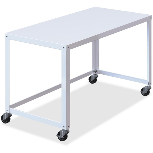 Lorell Personal Mobile Desk - Rectangle Top - 48" Table Top Width x 23" Table Top Depth - 29.50" Height - Assembly Required - White - Mervyns