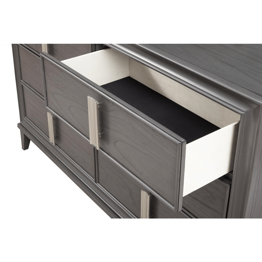 Lorraine 6 Drawer Dresser, Dark Grey - Mervyns