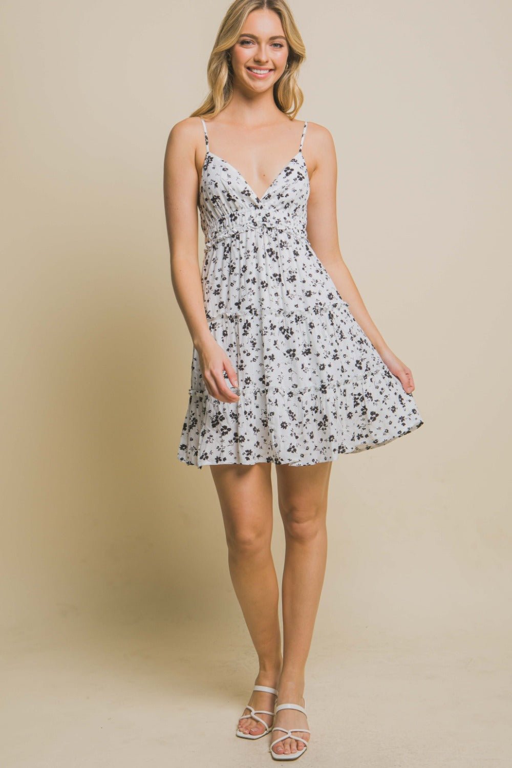 Love Tree Floral Tiered Cami Mini Dress - Mervyns