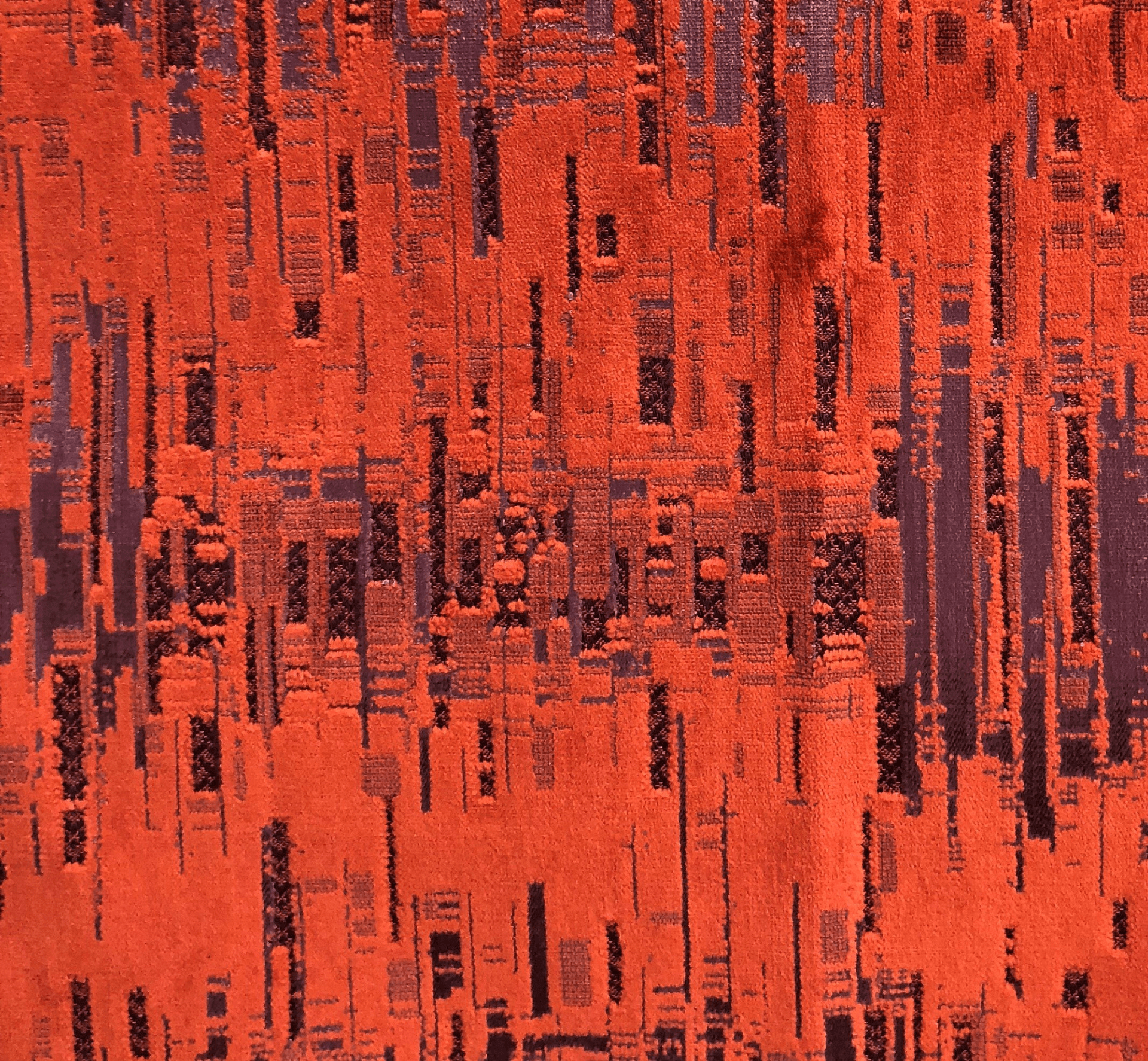 Luminous Skyscraper Luxury Throw Pillow in Orange Red Tones - Mervyns