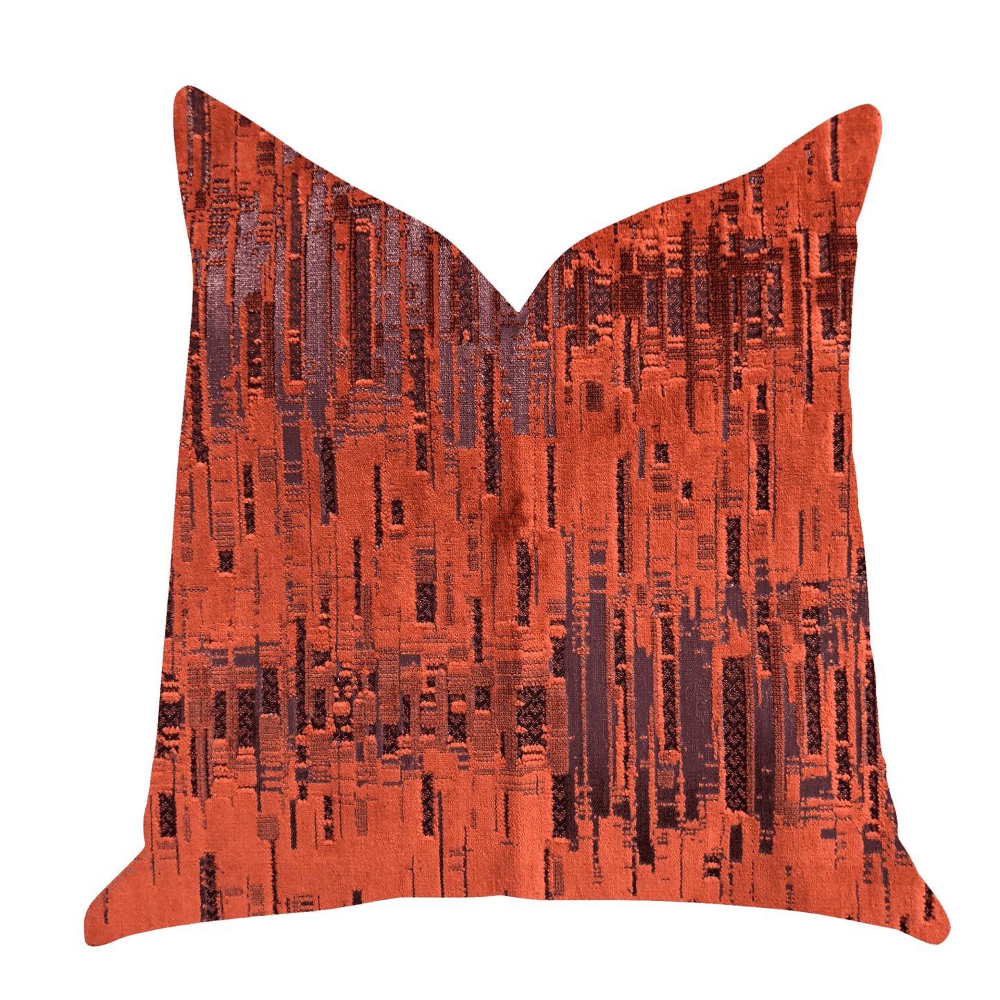 Luminous Skyscraper Luxury Throw Pillow in Orange Red Tones - Mervyns