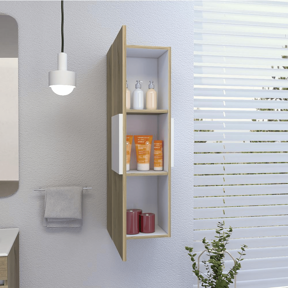 Magna Medicine Cabinet - Light Oak/White - Mervyns