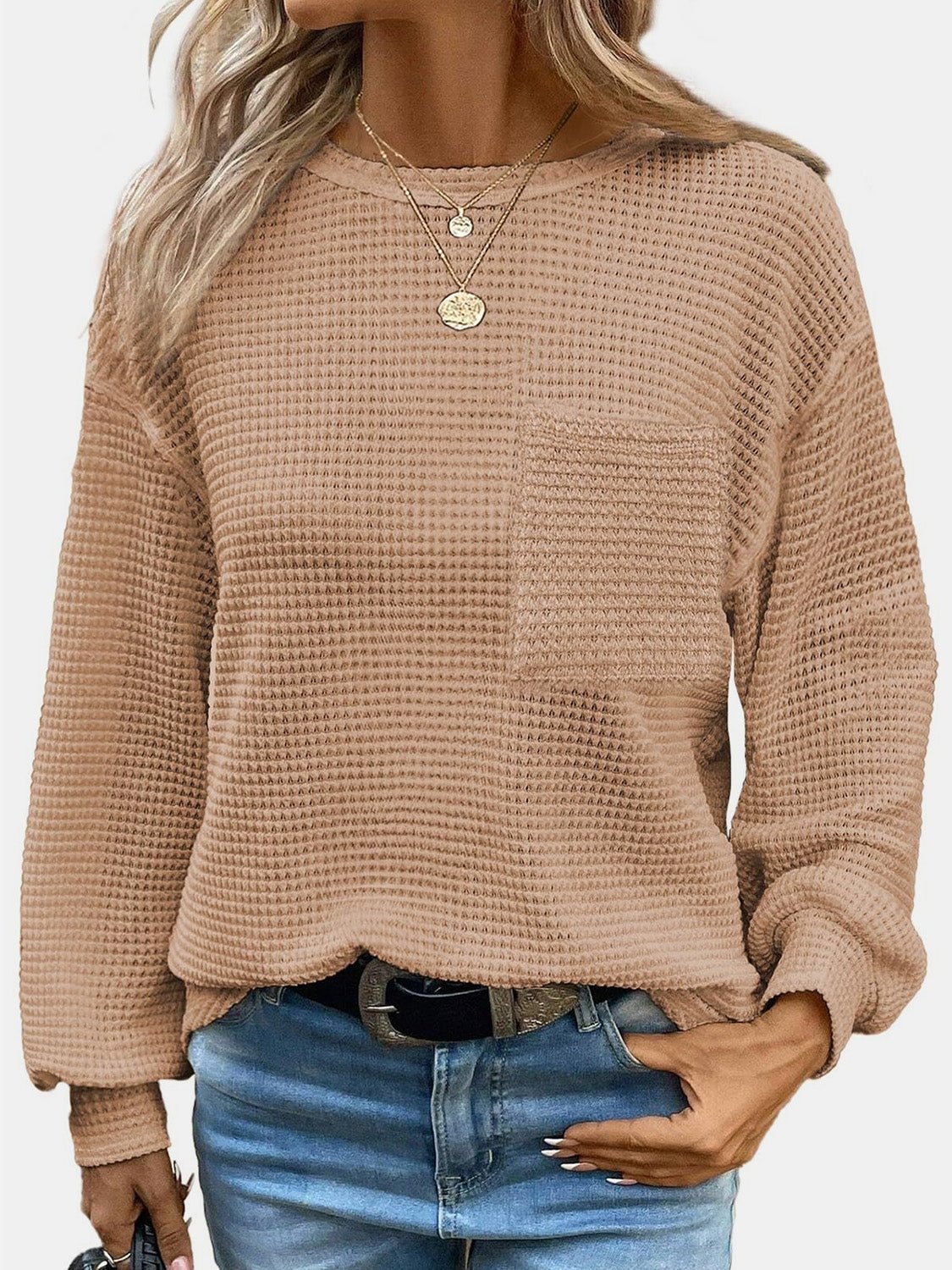 Mandy Round Neck Long Sleeve T-Shirt - Mervyns