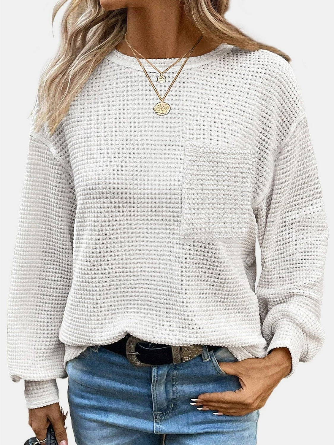 Mandy Round Neck Long Sleeve T-Shirt - Mervyns