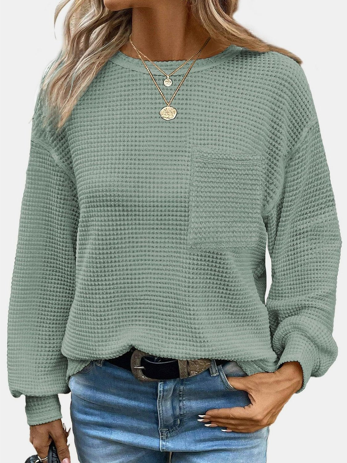 Mandy Round Neck Long Sleeve T-Shirt - Mervyns