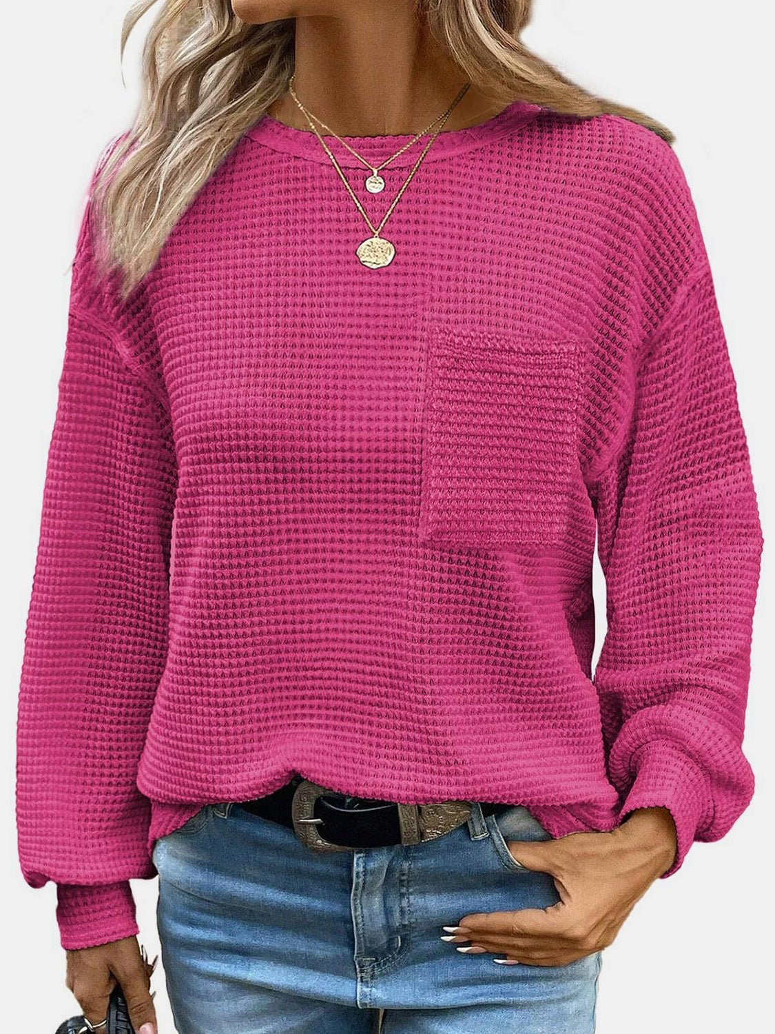 Mandy Round Neck Long Sleeve T-Shirt - Mervyns