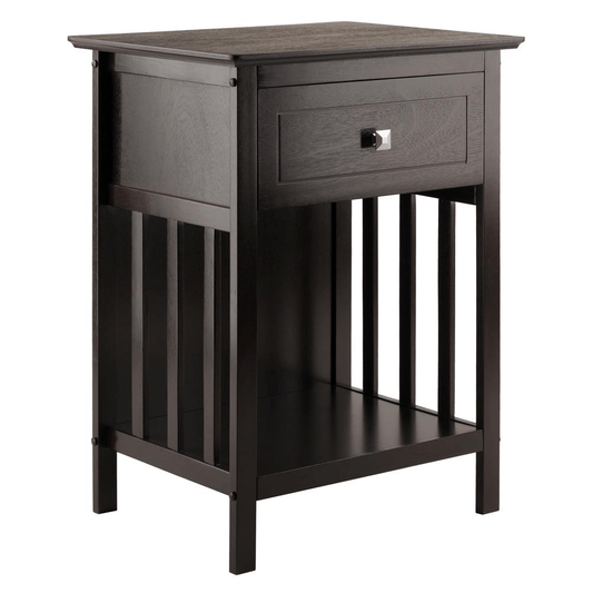 Marcel Accent Table in Coffee Finish - Mervyns