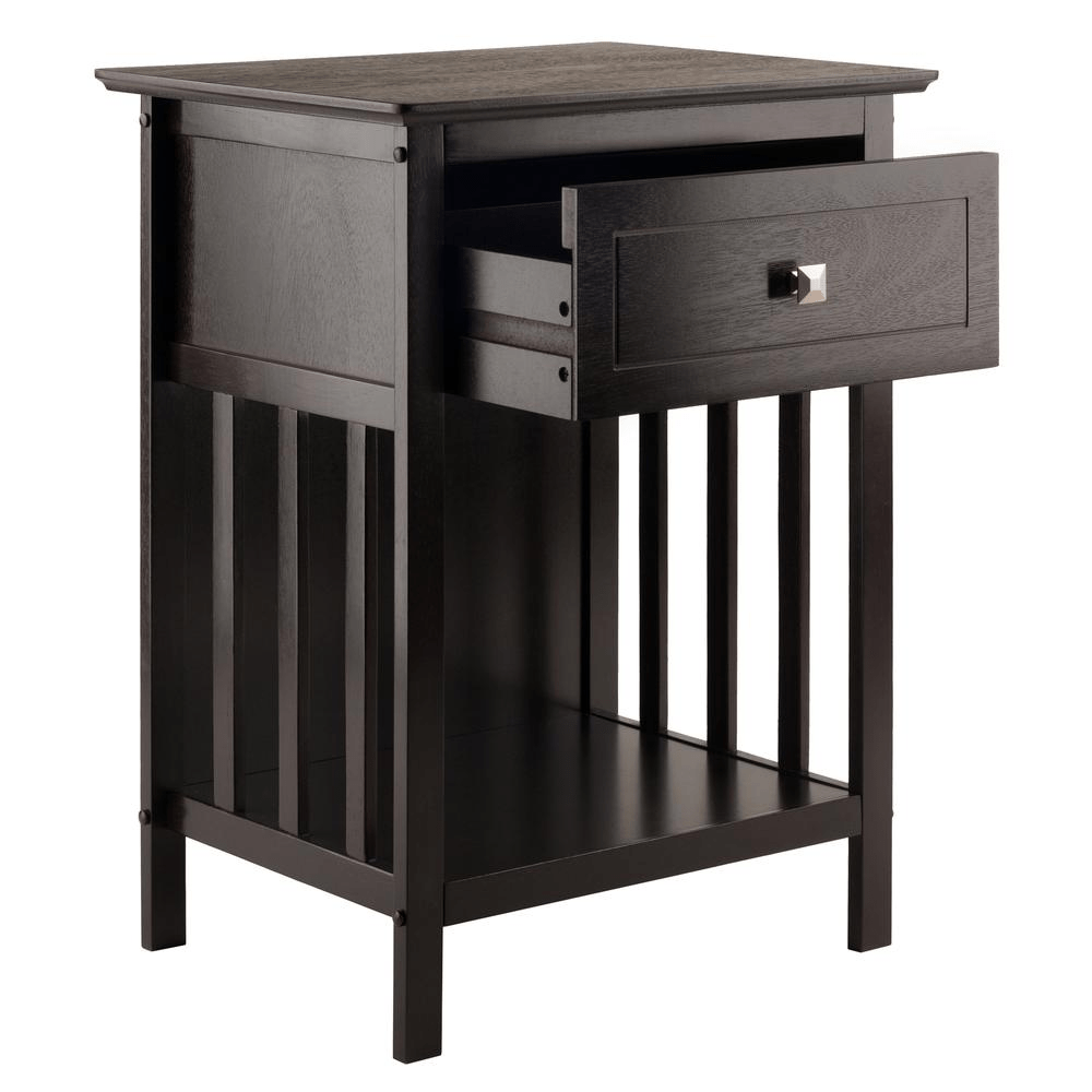 Marcel Accent Table in Coffee Finish - Mervyns