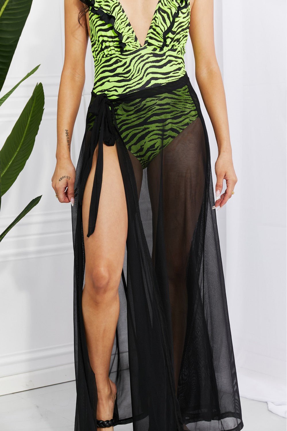 Marina West Swim Beach Is My Runway Mesh Wrap Maxi Cover - Up Skirt - Mervyns