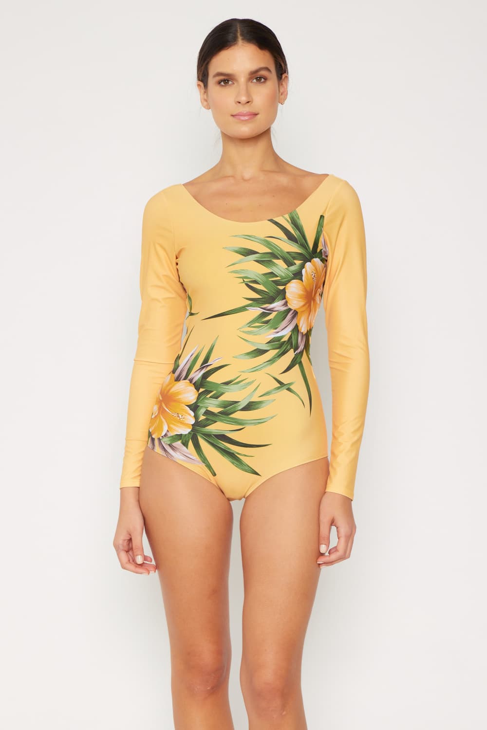 Marina West Swim Cool Down Longsleeve One - Piece Swimsuit - Mervyns