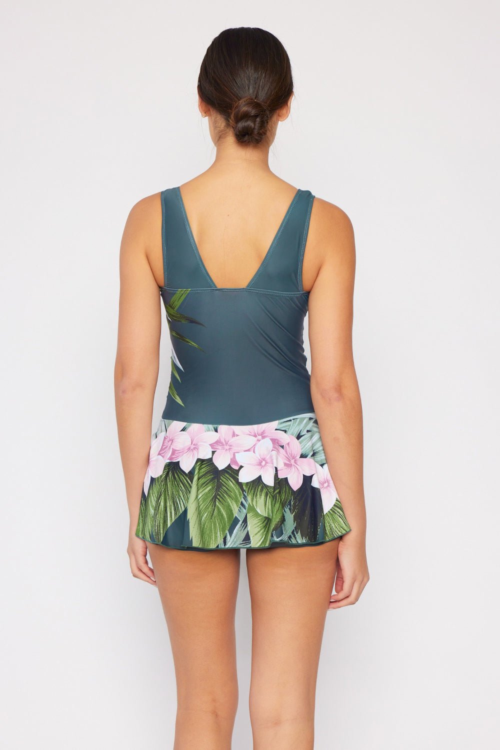 Marina West Swim Full Size Clear Waters Swim Dress in Aloha Forest - Mervyns