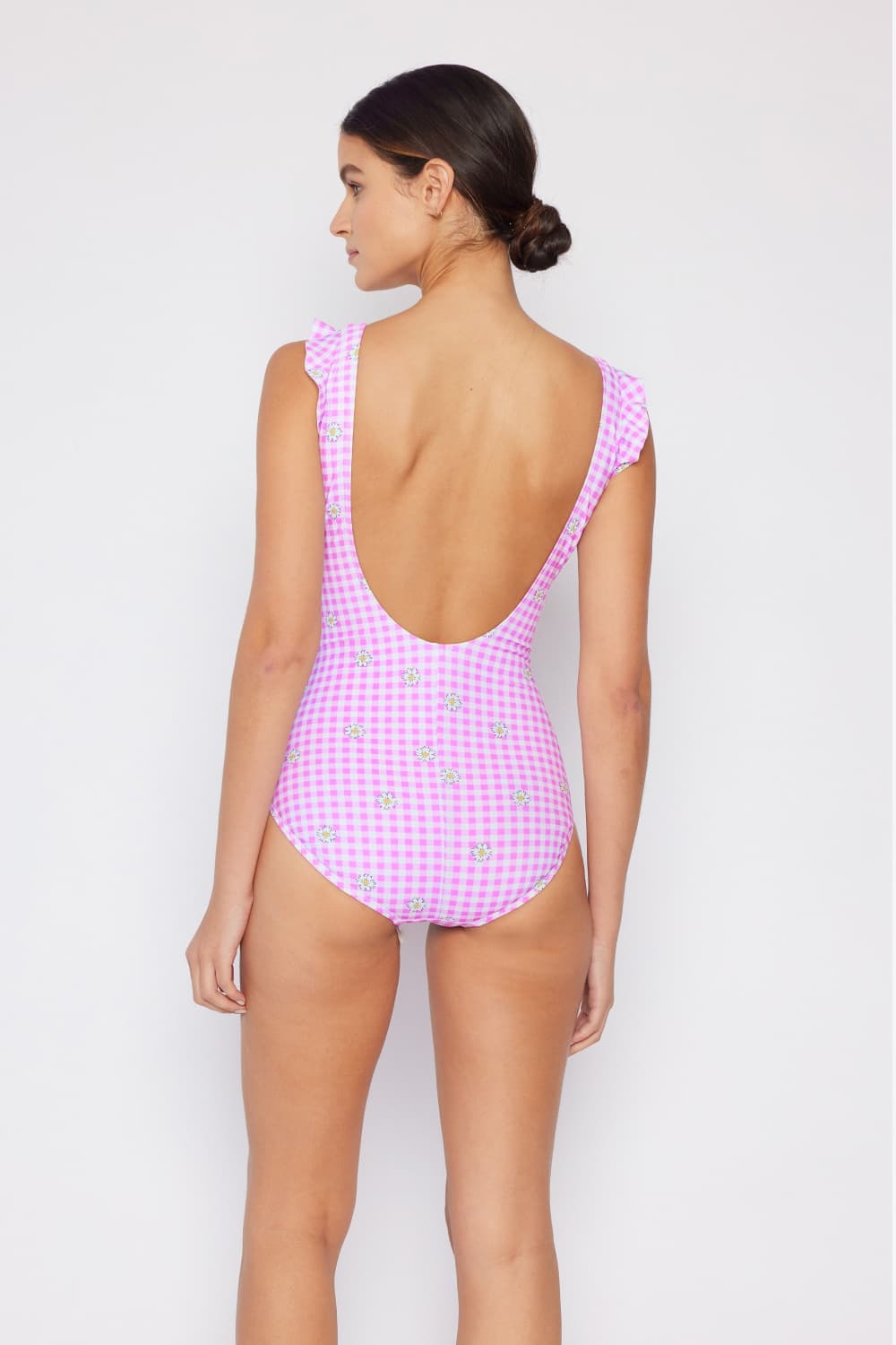 Marina West Swim Full Size Float On Ruffle Faux Wrap One - Piece in Carnation Pink - Mervyns