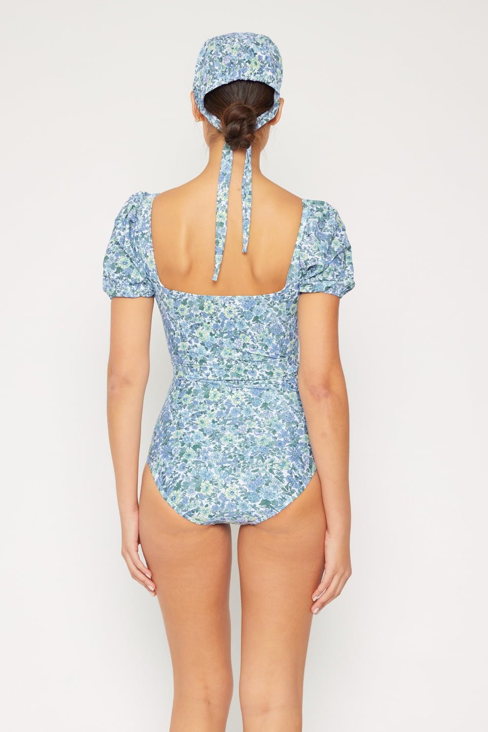 Marina West Swim Salty Air Puff Sleeve One - Piece in Blue - Mervyns