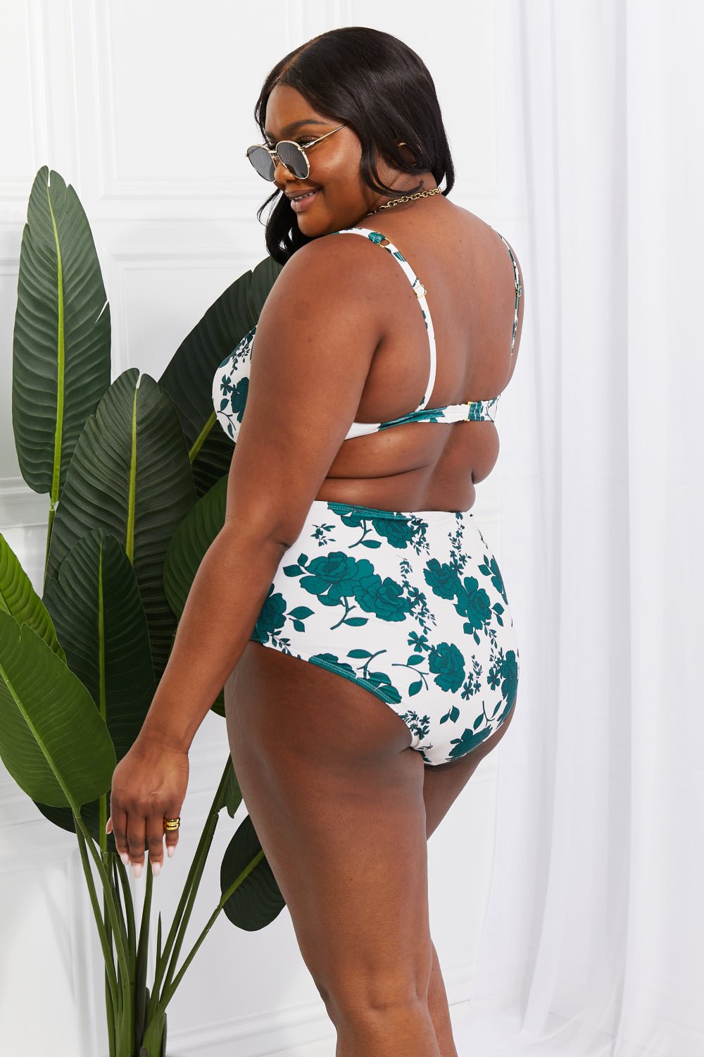 Marina West Swim Take A Dip Twist High - Rise Bikini in Forest - Mervyns