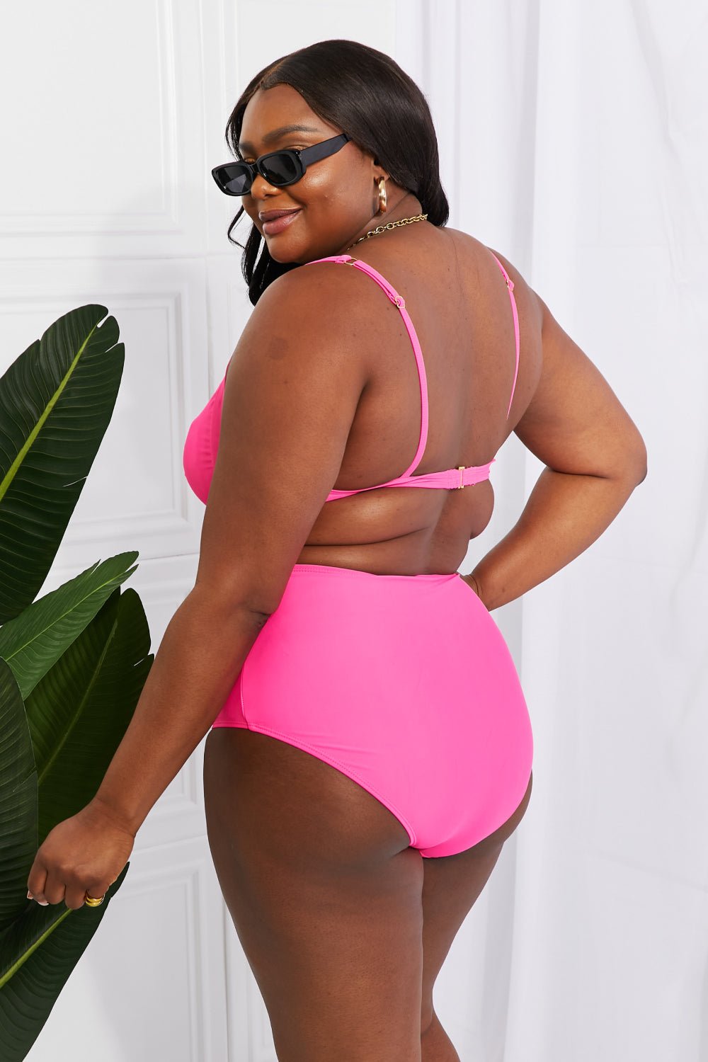 Marina West Swim Take A Dip Twist High - Rise Bikini in Pink - Mervyns