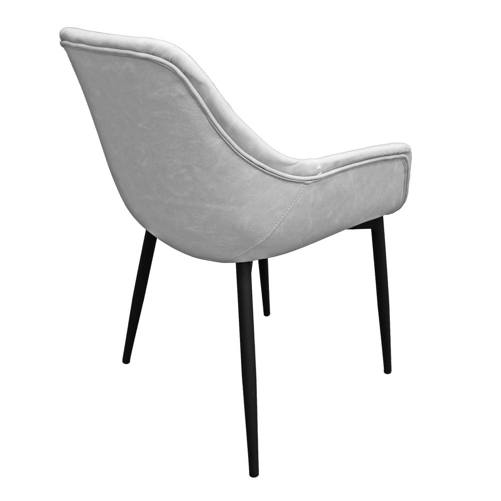 Markley Modern Leather Dining Arm Chair With Metal Legs Set of 2 - Mervyns