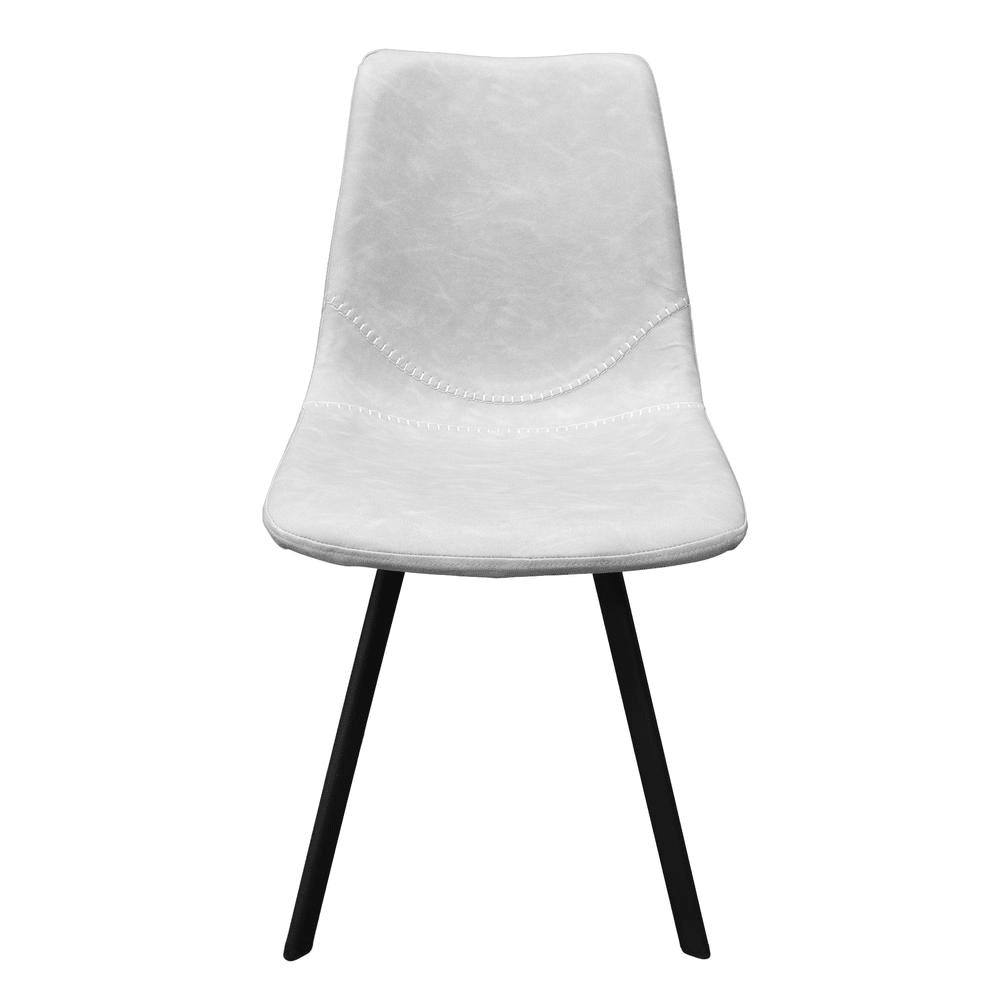 Markley Modern Leather Dining Chair With Metal Legs - Mervyns