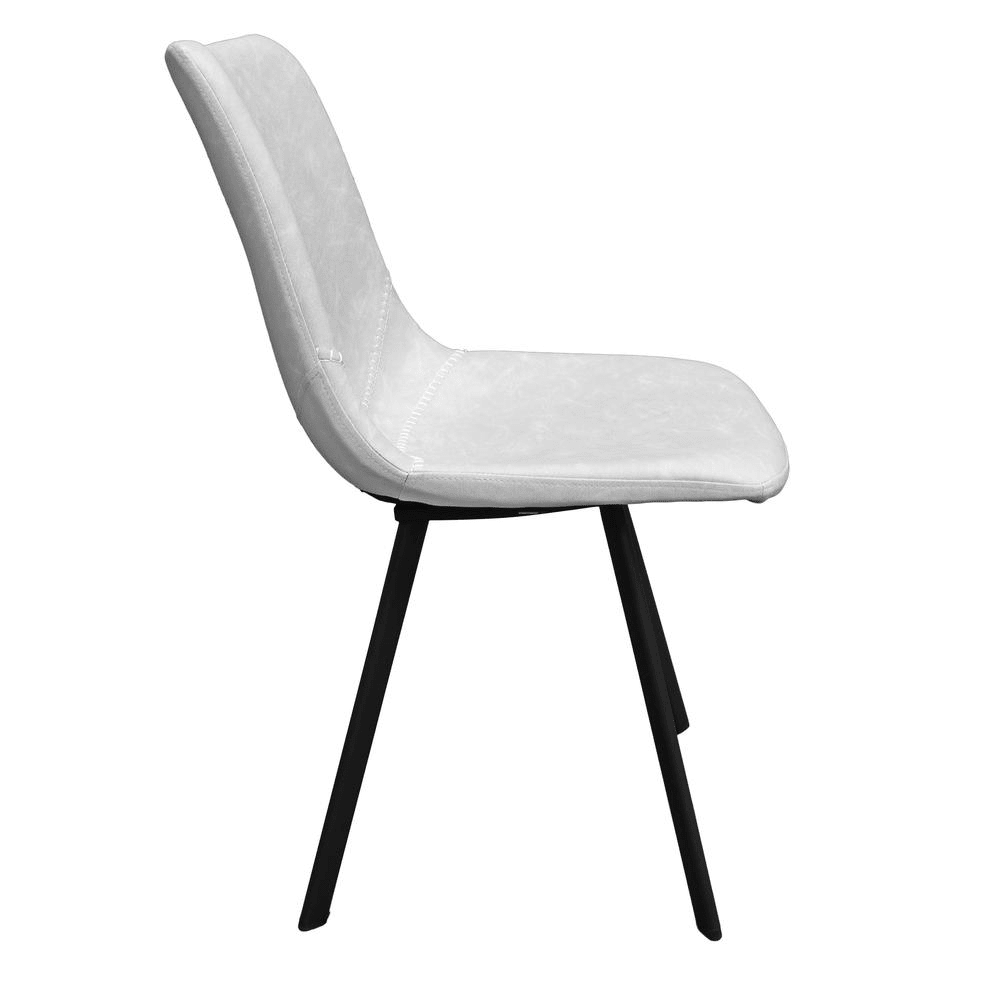 Markley Modern Leather Dining Chair With Metal Legs Set of 4 - Mervyns