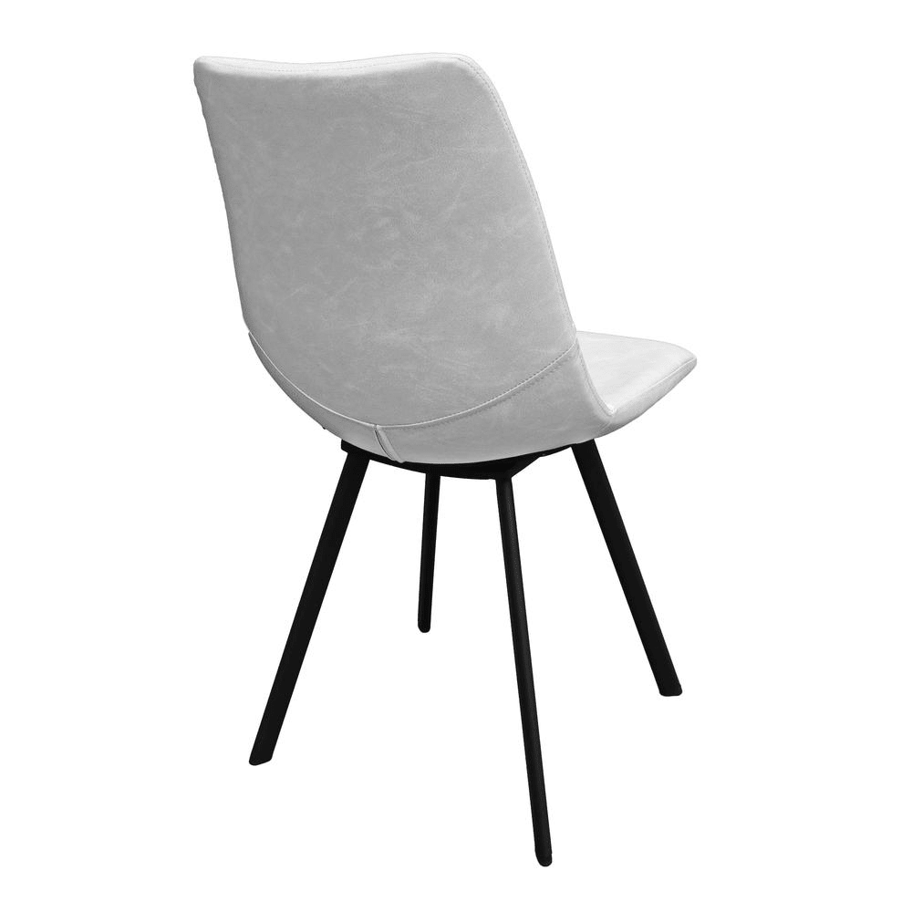 Markley Modern Leather Dining Chair With Metal Legs Set of 4 - Mervyns