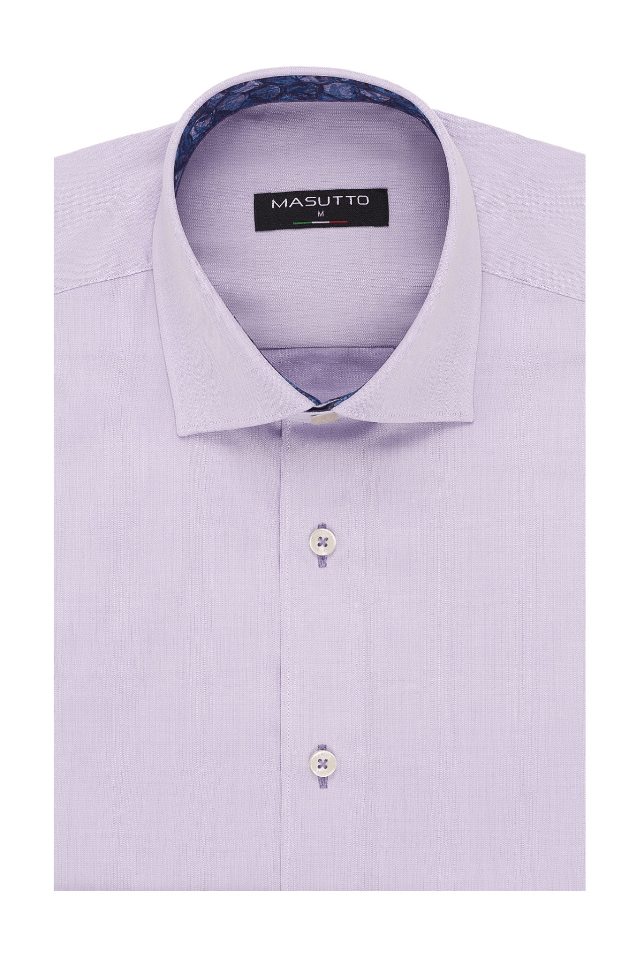 MASUTTO PURPLE SATIN MANILA SHORT SLEEVE BUTTON DOWN SHIRT - Mervyns