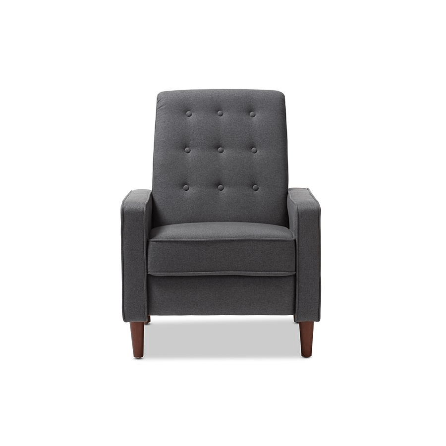 Mathias Mid - century Modern Grey Fabric Upholstered Lounge Chair - Mervyns